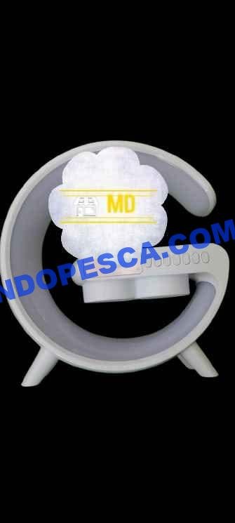 Parlante G, radio FM , cargador, reloj, alarma, luces LED, Bluetooth. - Imagen 3