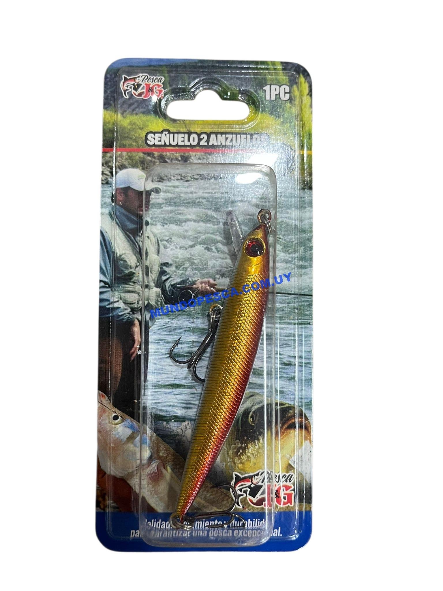 Señuelo de media agua 9 cm doble gancho