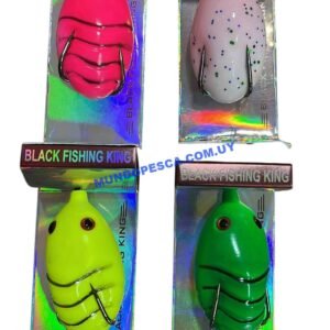 Señuelo tipo rana de superficie anti-enganche – Black Fishing King