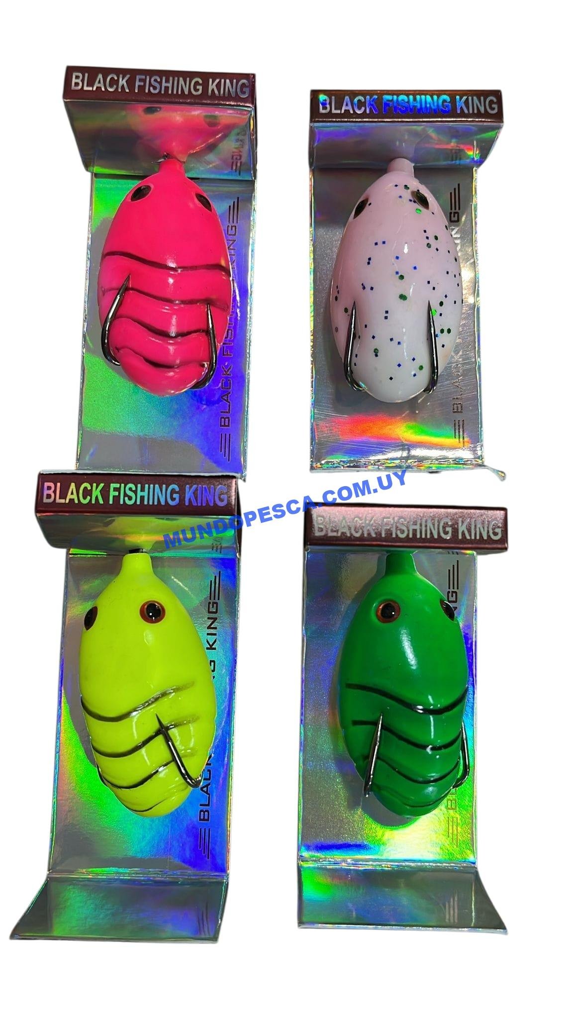 Señuelo tipo rana de superficie anti-enganche – Black Fishing King