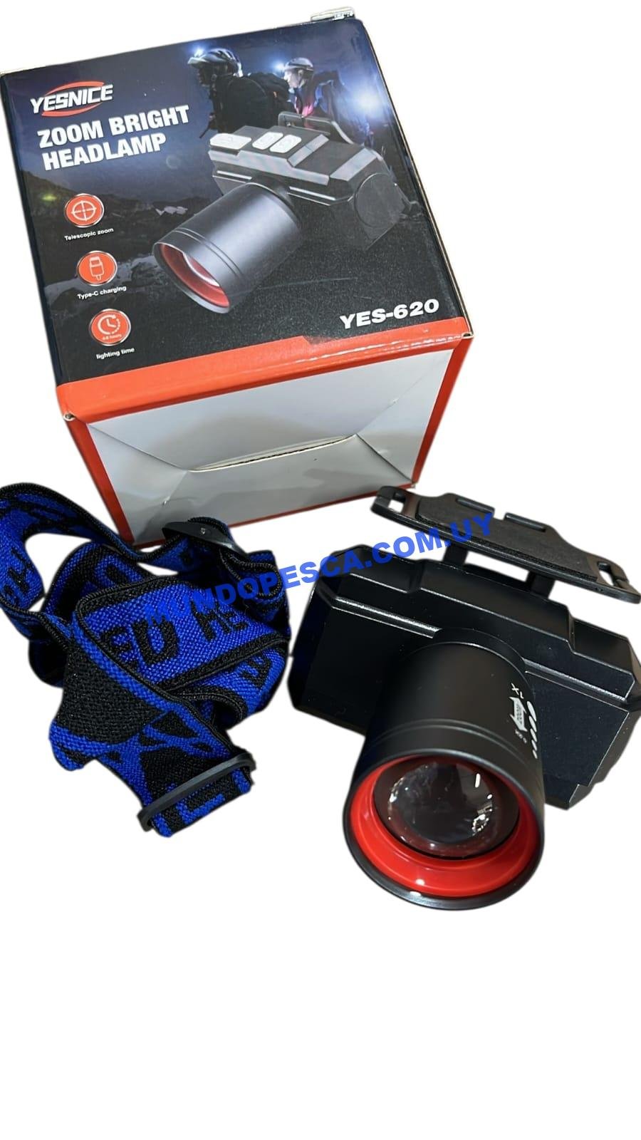 Linterna frontal minero LED recargable YES-620