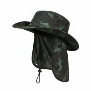 Sombrero de Pesca Camuflado o liso con Cubrenuca