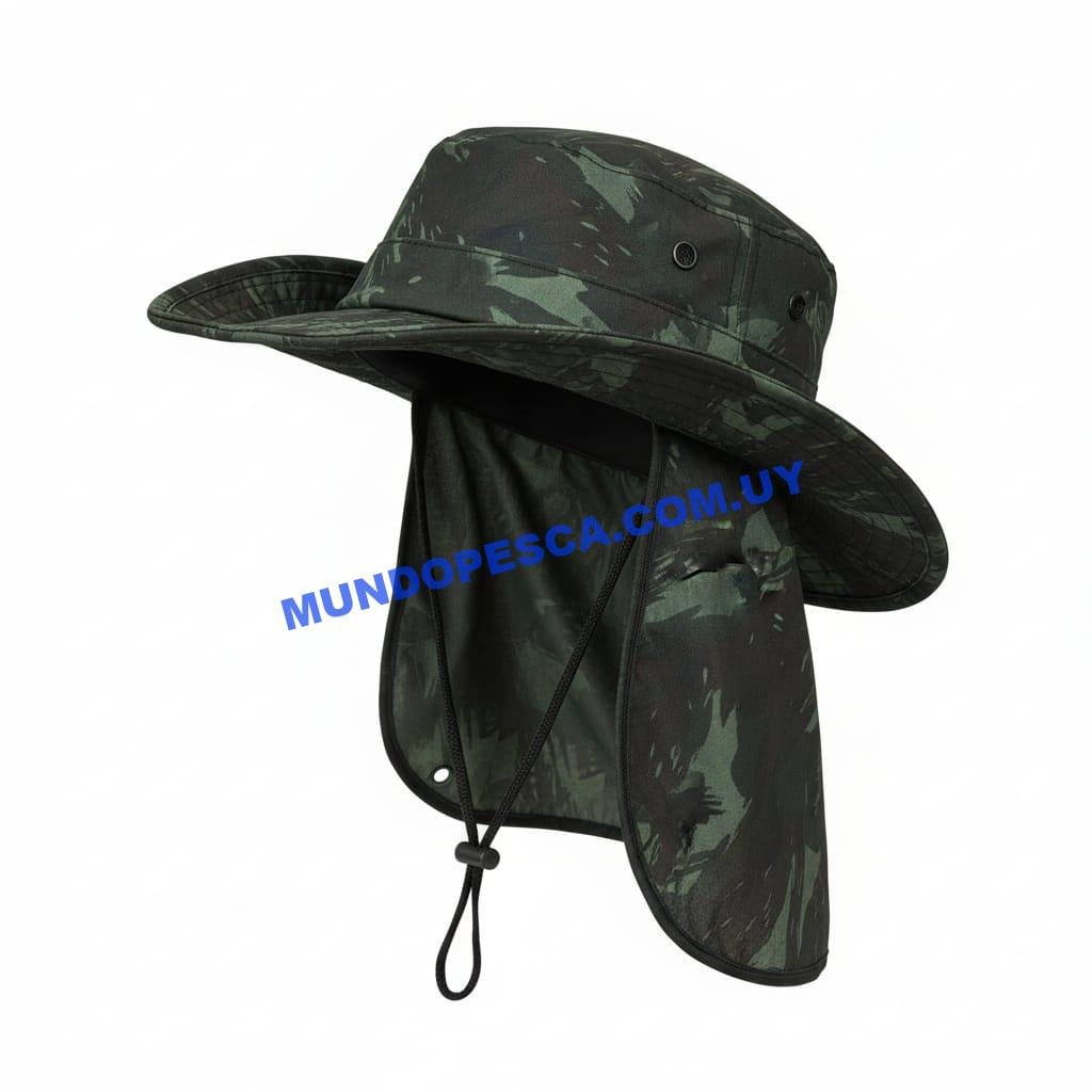 Sombrero de Pesca Camuflado o liso con Cubrenuca