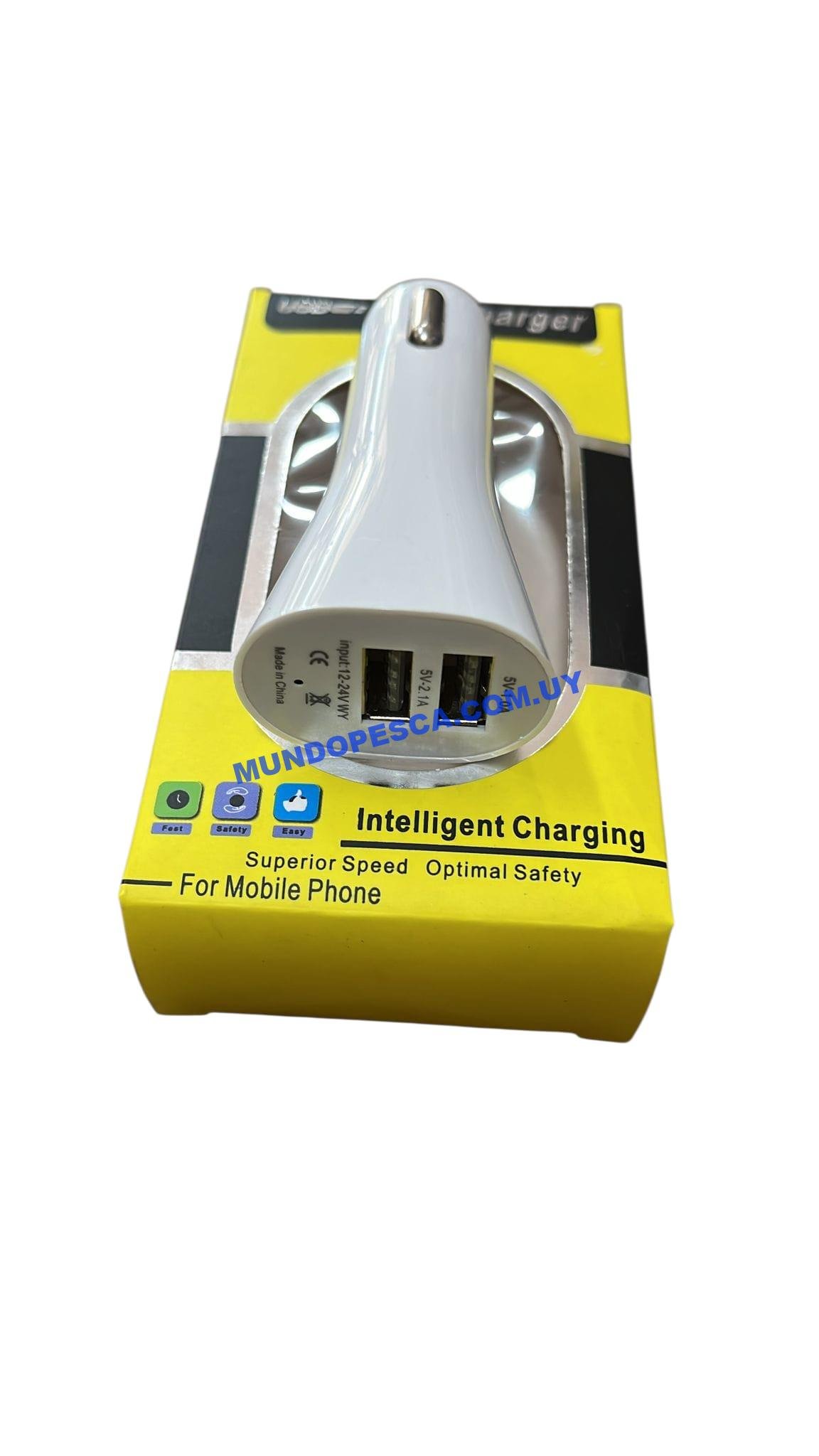 Cargador para auto USB doble – Carga inteligente