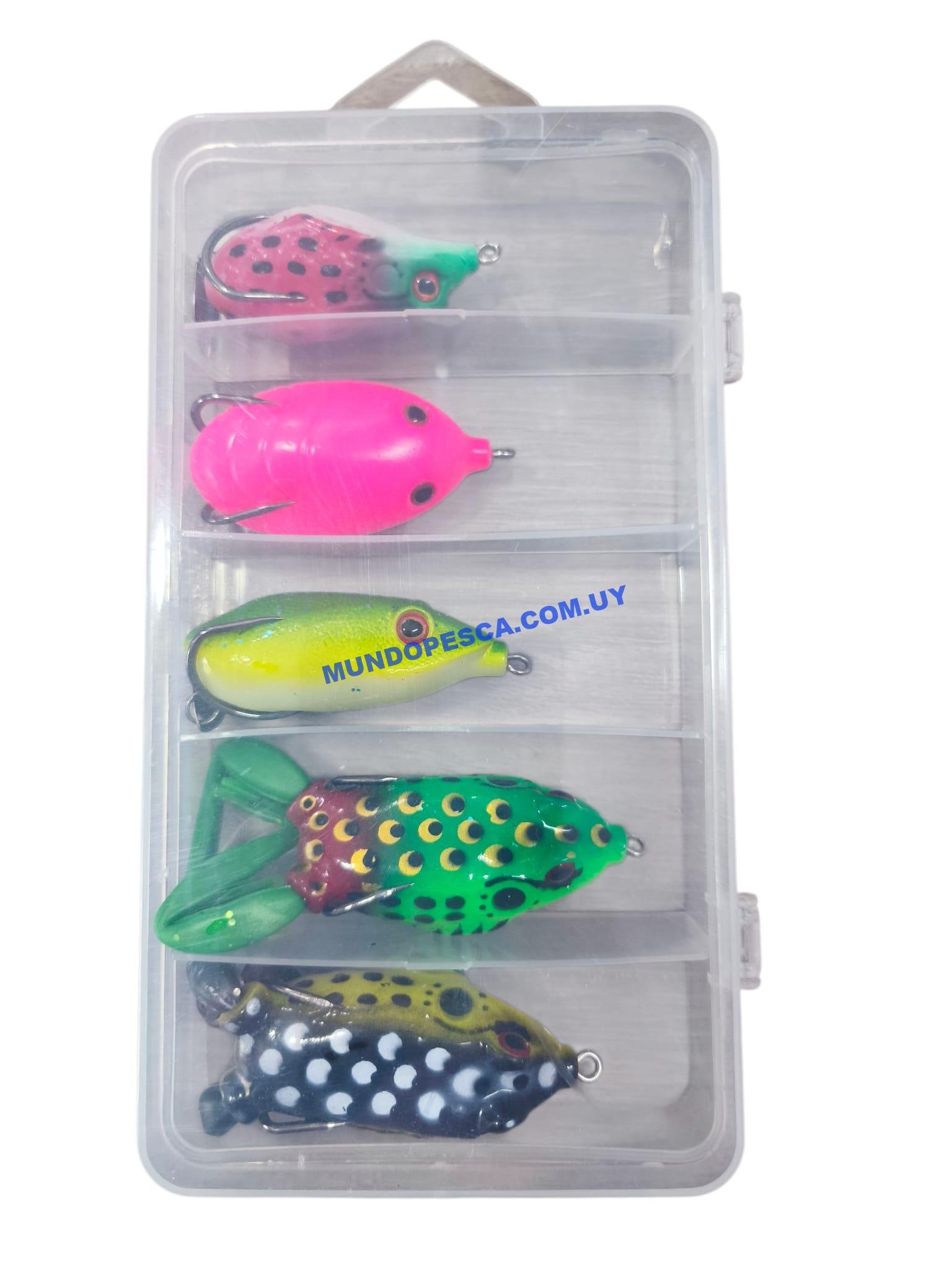 Kit Señuelos Antienganche Tipo Rana x5