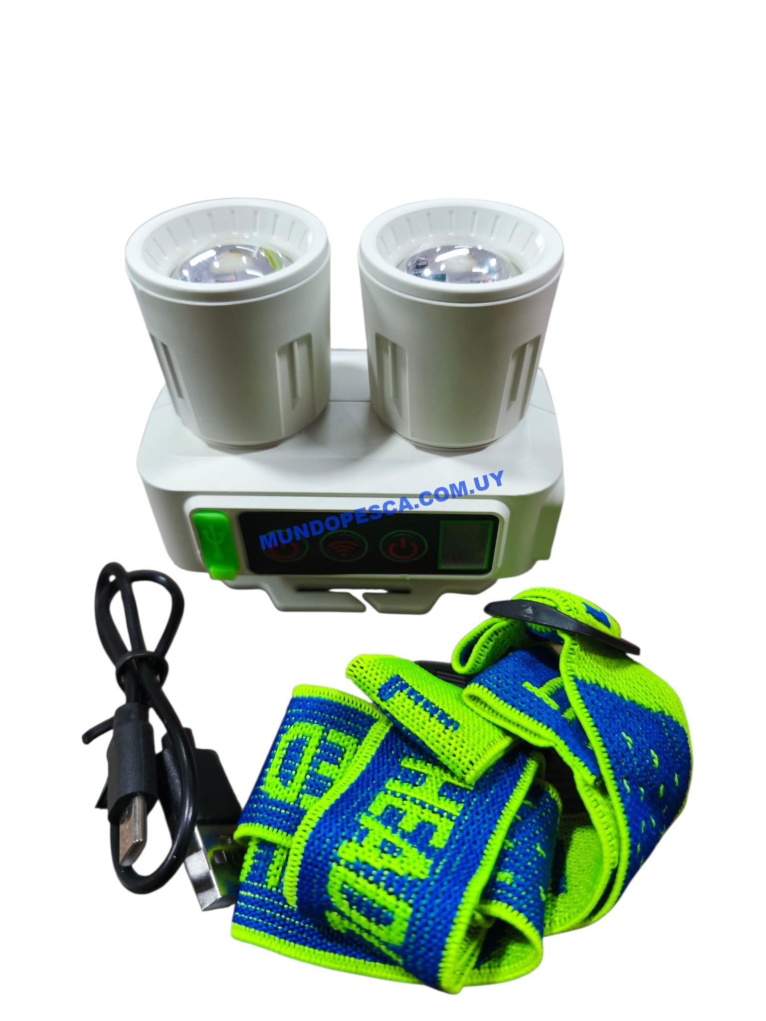 Linterna Frontal LED Recargable con Sensor CX-6160 – Luz Fría y Cálida