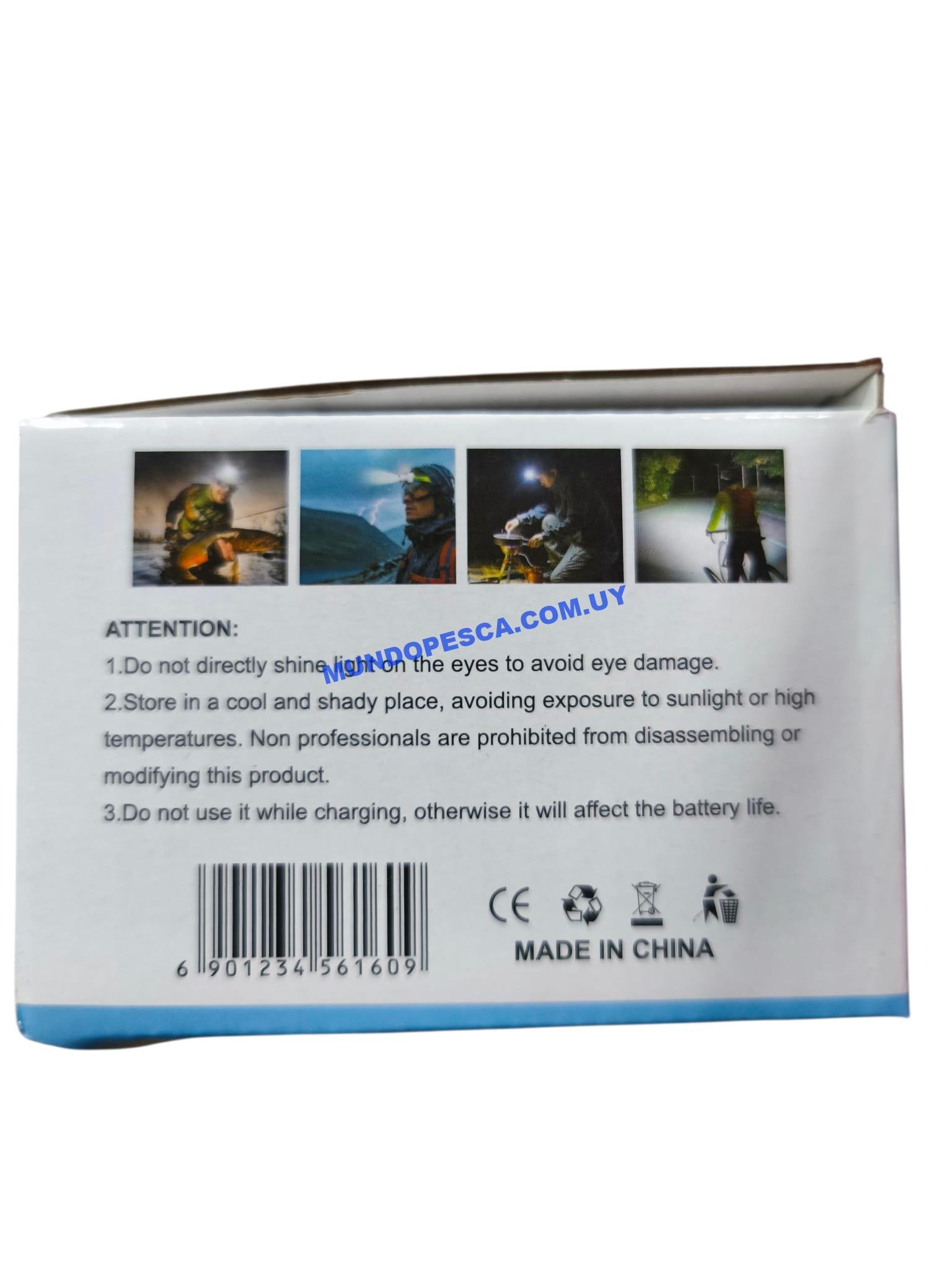 Linterna Frontal LED Recargable con Sensor CX-6160 – Luz Fría y Cálida - Imagen 5