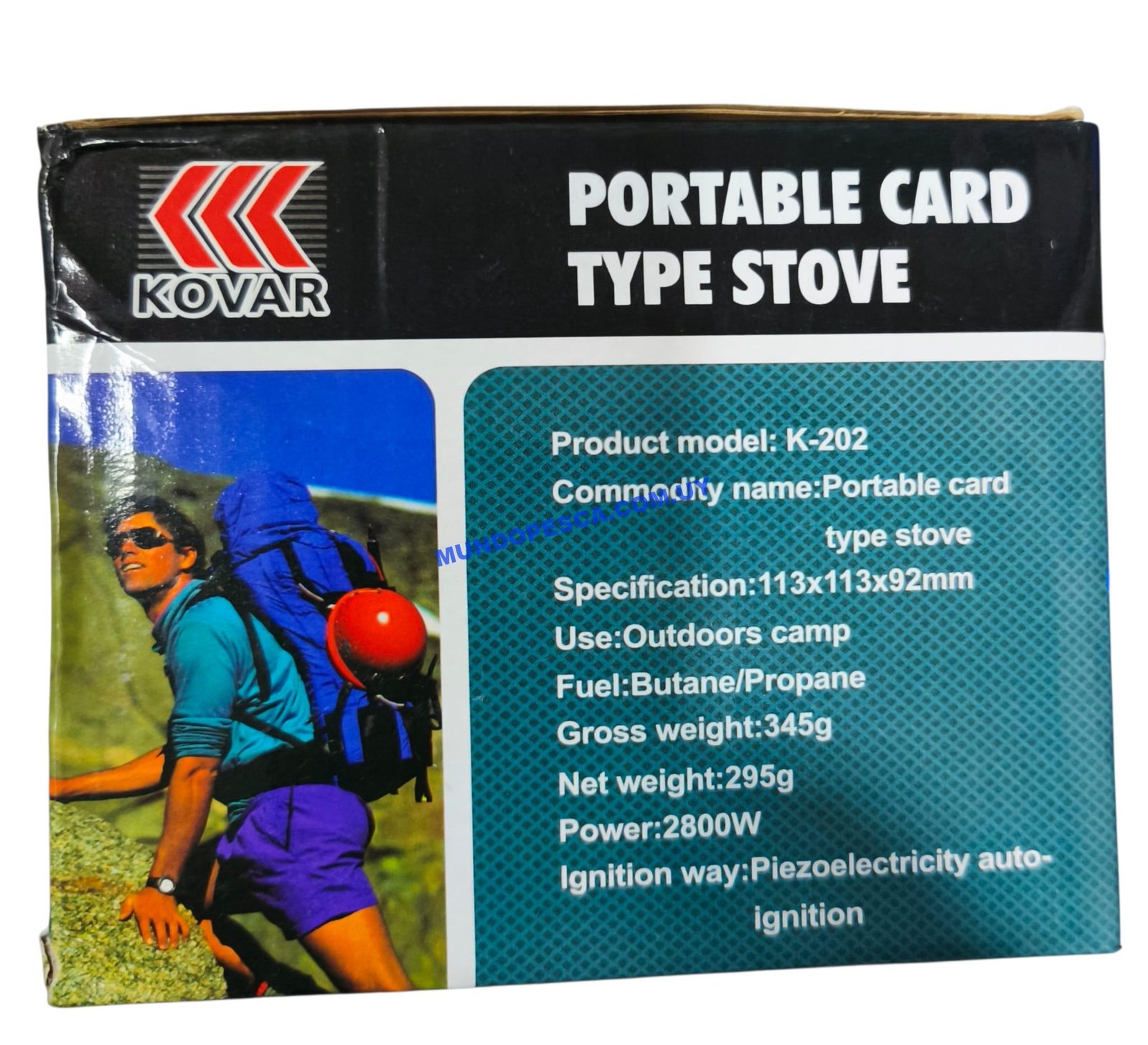 Cocina portátil a gas para camping Kovar K-202 - Imagen 5