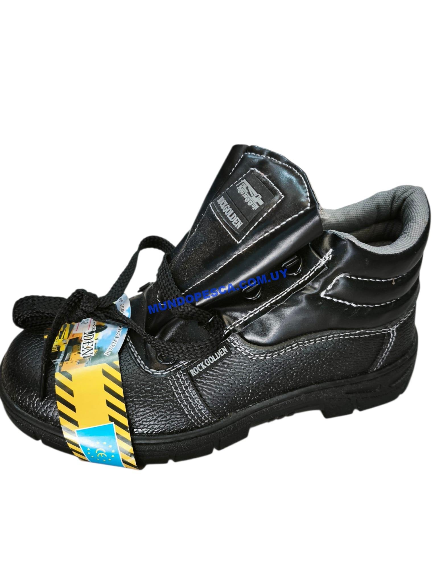Bota de Trabajo Negra Rock Golden LH-1422 con Puntera
